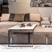 Mobilier de maison Décoration d'intérieur design Pieds en acier inoxydable Table basse en marbre Table d'appoint design pour le thé Meubles de salon