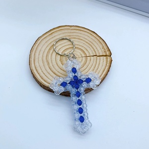 Oferta Especial: Abalorios de Acrílico Transparente Facetado para Bolsos, Cuentas de Plástico para Regalo Promocional, Llavero de Coche Hecho a Mano con Cruz - Product Image 4