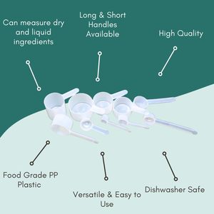 Cuchara Medidora de Plástico PP Blanco Resistente de 30 ml para Proteínas, Leche en Polvo y Líquidos, Diseño Moderno Personalizado - Product Image 4