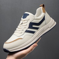 Prêt à expédier : Baskets décontractées rétro pour hommes à lacets, en cuir véritable respirant, en stock, livraison rapide