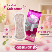 Protège-slips en gros doux, respirants et aux herbes, sans ailettes, serviettes hygiéniques quotidiennes anti-démangeaisons, OEM, marque privée, personnalisables