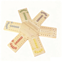Jeu de société en bois Jackaroo à assembler et détachable pour 4 et 6 joueurs - Jeu de table éducatif et écologique avec impression couleur intégrale