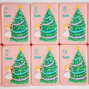 Set di Tessere Mahjong Americane a Tema Schiaccianoci Rosa - Video di Fabbrica |   Pronto per la Spedizione Domani - Product Image 2