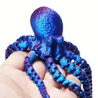 Figura de Pulpo Articulada Impresa en 3D, Criatura Marina Flexible y Móvil, Juguete Antiestrés para Escritorio, Figura Coleccionable de Animal, Regalo