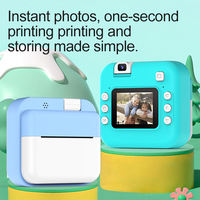 Cámara Infantil con Impresión Instantánea, Pantalla HD de 2.0 Pulgadas, 180 °   Lente Giratoria, Compatible con Grabación y Fotografía de 24MP, Juguete de Regalo para Niños