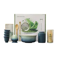 YUBIN Usine En Gros Japonais Porcelaine Résistant À La Chaleur Matcha Bol 4-12 Pièces Ensemble Agitateur Boîte Cadeau Thé Fouet Logo Personnalisé