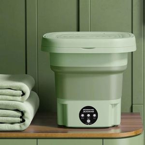 Mini Lavadora Portátil Recargable de Moda con Turbina, Amigable con la Piel, 8L de Gran Capacidad Plegable con Cesta de Agua Separada - Product Image 1