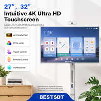 Téléviseur intelligent interactif portable 27 pouces avec écran tactile Android et batterie intégrée pour la vente au détail et les entreprises