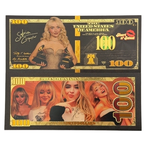 Billet de banque Sabrina Carpenter 2026 en or noir 24 carats plaqué or pour cadeaux - Product Image 1