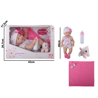 Muñeca Reborn MILI de 16 Pulgadas, sin IC, de Cuerpo Completo, Simulación de Pegamento, Suave y Cómoda, Muñeca Educativa de Vinilo Hecha de Silicona