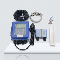 Fabrieksdirect wandgemonteerde ultrasone flowmeter, klembevestiging, niet-invasief, digitaal LCD-scherm, 4-20mA puls, RS485 Modbus voor water