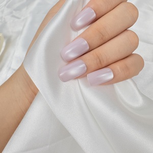 Lot de 24 faux <span class=keywords><strong>ongles</strong></span> autocollants effet œil de chat, couleurs assorties (Bordeaux, Violet, Noir, Nude, Vert), magnétiques, brillants, vente en gros, personnalisables - Product Image 3