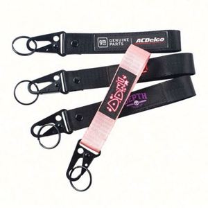 Custom Logo Nylon Short Eagle <b>Hook</b> Wrist Lanyard Keychain - Product Image 6