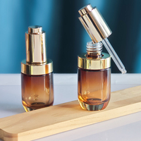 Conception de luxe 35ml 50ml 20/410 presse compte-gouttes en aluminium huile essentielle compte-gouttes sérum Pipette pour bouteille de produit de soin de la peau