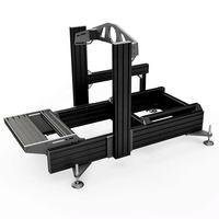 Support de volant de course personnalisé de haute qualité, support d'écran de voiture, cockpit de simulateur de course avec siège de course réel