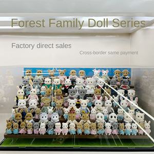 Orman aile oyun evi hayvan bebek seti tavşan fare Panda ayı sincap köpek rol oynamak oyuncaklar çocuklar oyuncaklar taklit - Product Image 5