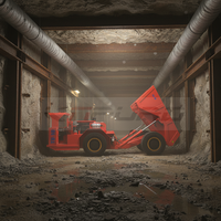 minière 10 tonnes direction articulée à empattement court or et diamant pour camion minier souterrain économe en carburant