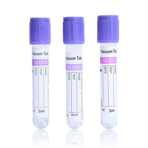 Tubo de Recolección de <span class=keywords><strong>Sangre</strong></span> al Vacío Médico con Certificación CE, Tubo PRP, Tubo EDTA, Gel Morado, ESR Azul, OEM, Vidrio, Coagulación - Product Image 2