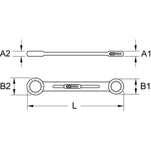 KS TOOLS BRONZEplus Double ended <b>ring</b> <b>spanner</b> straight 27x29 mm - Product Image 2