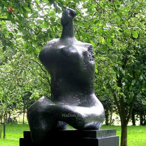 Al aire libre grande famoso latón escultura artistas Henry Moore bronce sentado mujer estatua - Product Image 3
