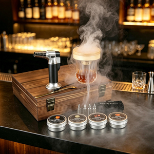 Premium Custom Brand Bar Set <strong>Whiskey</strong> <strong>Smoker</strong> with Wood Chips Torch Bullet Ice Stone Bourbon Cocktail Homebar Wineries Clubs Use - Product Image 1