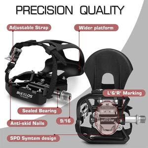 Pedal BUCKLOS para Bicicleta <span class=keywords><strong>de</strong></span> Montaña, Pedal <span class=keywords><strong>de</strong></span> <span class=keywords><strong>Plataforma</strong></span> Autoblocante <span class=keywords><strong>de</strong></span> Doble Función, Pedal Dinámico con Clip Superior para Bicicleta, Compatible con el Sistema SPD - Product Image 3