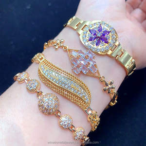 <span class=keywords><strong>Bracelet</strong></span> tendance pour femme en cuivre plaqué <span class=keywords><strong>or</strong></span> 18 carats, avec pendentif papillon trèfle, bijoux en gros, <span class=keywords><strong>bracelet</strong></span> avec charme en zircon diamant - Product Image 6