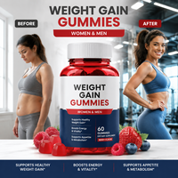 Gummies de Prise de Poids Marque Blanche OEM, Supplément Nutritionnel Masculin Omega 3 pour le Prise de Masse, Approvisionnement en Gros