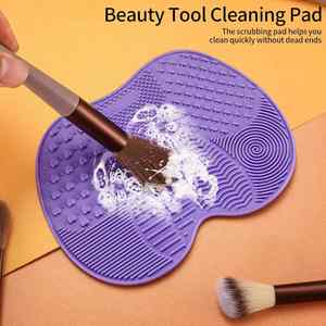 Almohadilla de Silicona Reutilizable para Limpieza de Brochas de Maquillaje, Limpieza Profunda, Antideslizante, Secado Rápido, Protección de Cerdas - Product Image 2