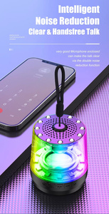 Audio BT Altavoz Atmósfera Luz Cool LED Bass Music Audio con luces de colores Lámpara de escritorio LED Altavoz de luz nocturna - Product Image 4