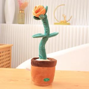 Giocattolo elettronico a basso costo Cactus peluche che parla canta ballando la registrazione di Cactus giocattolo musica coniglietto giocattoli di peluche fiore che torce bambola di danza - Product Image 4