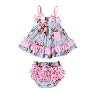 Rosa lindo niños Boutique niño trajes de chica de bebé recién nacido ropa de bebé conjunto - Product Image 1