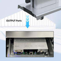 Pupitre Intelligent Numérique en Métal pour Église, Lutrin Relevable et Rotatif, Écran Interactif de 32 Pouces avec Micro à l'Avant