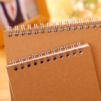 Carnet de croquis vierge en papier kraft écologique à reliure spirale bon marché avec pages à feuilles mobiles pour l'école