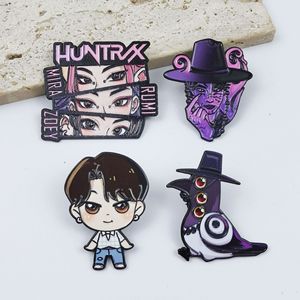 Broche de dessin animé créative Garçon et Fille Magiques, Badge décoratif personnalisé sur le thème du cinéma et de l'animation anglaise - Product Image 2