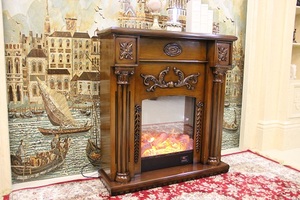 Chimenea Eléctrica Moderna de Madera Blanca Económica para Decoración del Hogar - Product Image 2