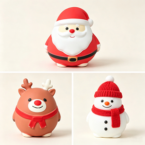Entrepôt USA Likewinner Jouet Squishy Géant de Noël (Père Noël, Bonhomme de Neige, Renne) en TPR et farci de farine - Product Image 2