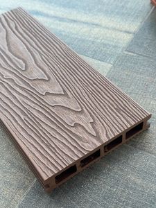 Platelage de <span class=keywords><strong>terrasse</strong></span> de jardin en WPC de haute qualité Decking composite <span class=keywords><strong>extérieur</strong></span> avec Design rustique WPC Decking Co-Extrusion Technique brossée - Product Image 4