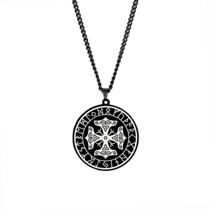 Collar con Colgante de Acero Inoxidable con el Martillo de Thor Mjolnir Vikingo, 4 Runas y 4 Runas <span class=keywords><strong>Algiz</strong></span>, Protección de Todos los Lados del Mundo - Product Image 6