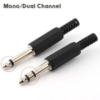 (BSC) Connecteur audio mono 1/4 TRS 1 pôle, prise mâle stéréo 6,35 mm, jack 1/4 S