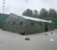 Grande tente tactique robuste résistante au vent en PVC 800 g/m² pour 50 personnes, pour le camping en plein air