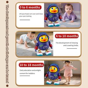 TikTok Best-Selling <span class=keywords><strong>Robot</strong></span> de danse électronique Jouets Musique légère Dessin animé Musical Swing Duck Jouets éducatifs pour bébés en plastique - Product Image 6