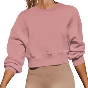 Sweat-shirt court personnalisé à manches longues pour femme – Confortable, en polaire, décontracté, respirant, imprimé, effet délavé - Product Image 6