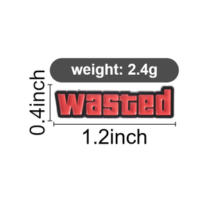 Broches en émail sur le thème des jeux vidéo 'Wasted' et 'Red Death Alert Screen', Meme Gamer, Bijoux en gros - Product Image 6