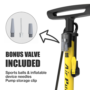 BAIMEI EDL manomètre vélo pompe à sol balle vélo pneu gonfleur à main pour Schrader/<span class=keywords><strong>Presta</strong></span>/<span class=keywords><strong>Dunlop</strong></span> Valve cyclisme accessoires - Product Image 2