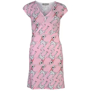 Femmes joli thé Floral été a-ligne robe mi-longue écologique à manches courtes robe d'été imprimé élégant disponible en gros - Product Image 5