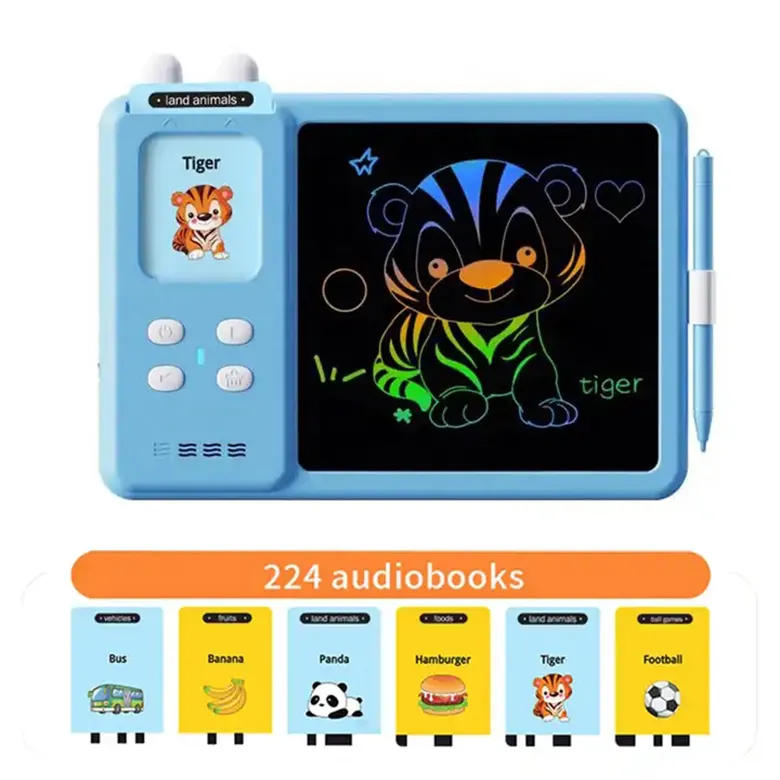 도매 224 시력 단어 112 카드 LCD 쓰기 태블릿 교육 아이를위한 학습 기계 장난감 몬테소리 플래시 카드 이야기