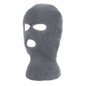 Großhandel Unisex Bestickte Gestrickte 3-Loch-Skimaske Individuelle Sturmhaube für Wintersport im Bildstil Polyester/Baumwolle 52–54 cm Kopfumfang - Product Image 3