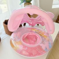 Anneau de natation pare-soleil en PVC écologique avec poignée paillettes anneau de siège à paillettes pour garçons filles nourrissons pour le temps de la piscine de l'enfant