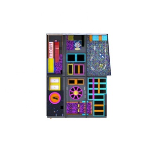 Aire de jeux intérieure souple commerciale personnalisée pour enfants avec trampoline grande <span class=keywords><strong>piscine</strong></span> à balles interactive avec toboggans pour parc de trampoline - Product Image 2